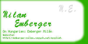 milan emberger business card